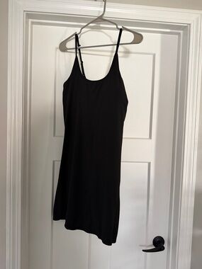 Black Slip Dress with Adjustable Spaghetti Straps